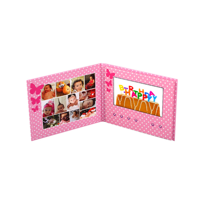 7 inci LCD media player merek video brosur kartu undangan untuk iklan pemasaran bisnis