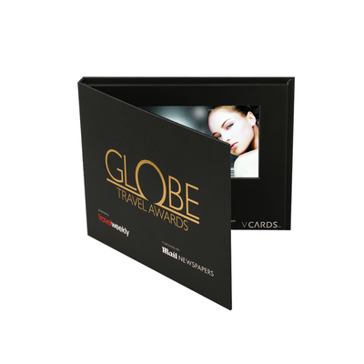 7 inci HD LCD Video Brochure Card Full Color 256MB Memori Bahan kertas keras