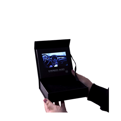 Kotak Hadiah Video LCD 7 Inch Hitam Untuk Cincin Perhiasan 4GB Memori pencetakan UV